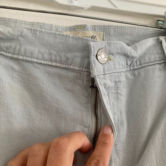 Madewell Carpenter Jeans Cropped Light Blue High Rise 90s Baggy Casual Size 29 - Picture 4 of 9